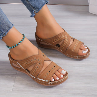 Marquise | Comfortabele sandalen voor dames – ondersteunende pasvorm en lichtgewicht ontwerp Lichtbruin