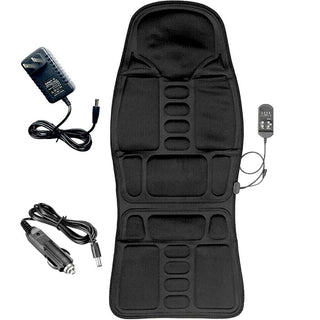 Massagekussen met 8 standen, inclusief verwarmd rug- en nekkussen, voor in de auto en thuis.