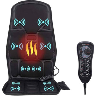 Massagekussen met 8 standen, inclusief verwarmd rug- en nekkussen, voor in de auto en thuis.