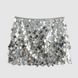 Matilda | Glamoureuze Pailletten Minirok Zilver