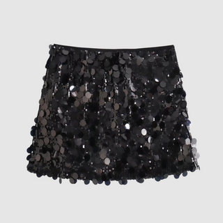 Matilda | Glamoureuze Pailletten Minirok Zwart