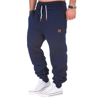 Max Comfort | Effen joggingbroek voor heren met trekkoord en elastische tailleband marineblauw