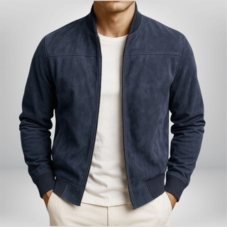 Maximilian | Tijdloos en modern leren jack Blauw
