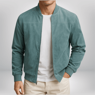 Maximilian | Tijdloos en modern leren jack Donkerblauw