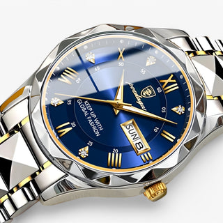 Kingsley | Automatisch Zilver-Blauw Horloge