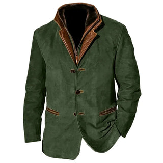 Palermo | Leren Jack met Knoopsluiting Groen