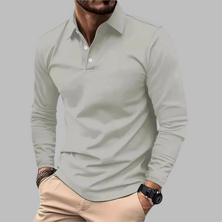 Luca | Polo Shirt met Lange Mouwen Grijs