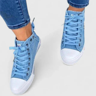 Michaela | Denim High-Top Sneakers