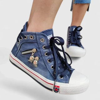 Michaela | Denim High-Top Sneakers