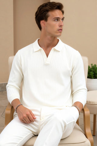 Nolan | Minimalistische Gebreide Polo