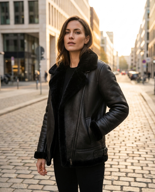 Monaco dames leren pilotenjas