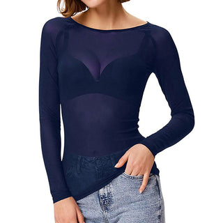 Nadine | Elegante mesh uitgaanstop Blauw