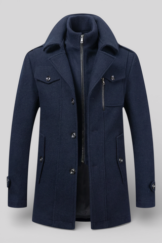 Winterjas Heren Marineblauw Marineblauw