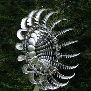 Nieuwe roestvrijstalen magische metalen windmolen, kinetische metalen windmolens Default