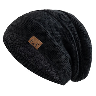 Unisex Gebreide Slouchy Wintermutsen Met Bontvoering Voor Mannen En Vrouwen