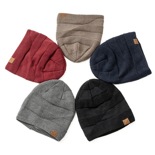 Unisex Gebreide Slouchy Wintermutsen Met Bontvoering Voor Mannen En Vrouwen