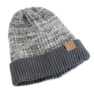 Unisex Tweekleurige Wintermutsen Met Bontvoering Warm En Casual Gebreid