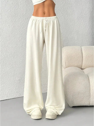 Nora | Casual effen joggingbroek Abrikoos