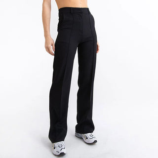 Avenari | Dames Broek - High Waist - Wijde Pijpen - Met Zakken - Comfortabele Pasvorm Zwart