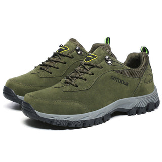 Heren Wandelschoenen - Veterschoenen met profielzool voor extra grip Groen
