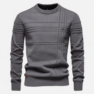 Old World | Klassieke Gestreepte Trui Grijs 2XL