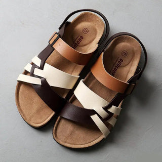 Māya | Dames Sandalen – Ondersteuning & Tijdloze Elegantie Wit Marron