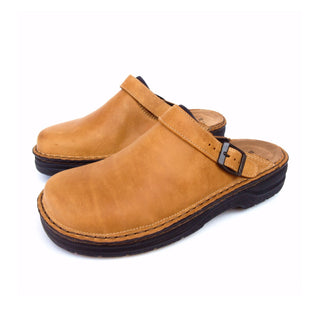 Orthopedische leren pantoffels voor heren – stijlvol en ondersteunend Beige