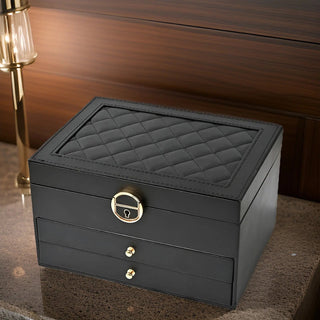Luxueuze Meerdelige Sieradendoos – EleganceBox Zwart