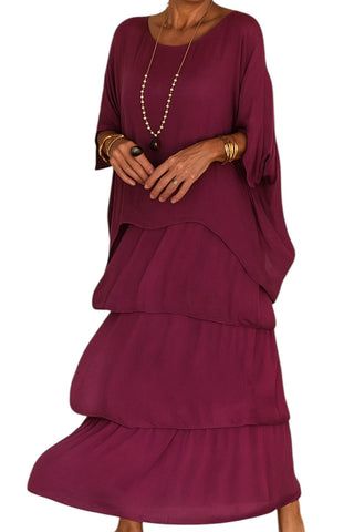 Rogue | Dames Maxi-jurk – Elegante A-lijn & Verfijnd Design Roze