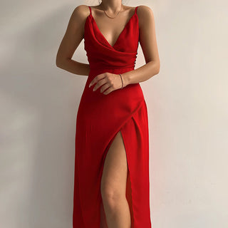 Pari | Elegante lange jurk Rood