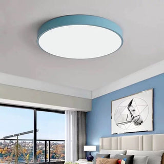 PastelRing | Ronde ultradunne LED-plafondlamp voor moderne binnenverlichting Blauw