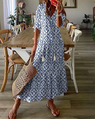 Nara | Lange jurk voor dames – Artistiek patroon