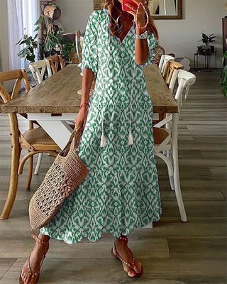 Nara | Lange jurk voor dames – Artistiek patroon