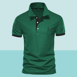 Polo shirt voor heren, klassiek design, hoogwaardig materiaal groen