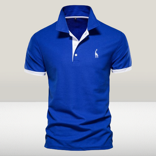 Polo shirt voor heren, klassiek design, hoogwaardig materiaal blauw