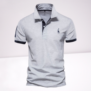 Polo shirt voor heren, klassiek design, hoogwaardig materiaal grijs