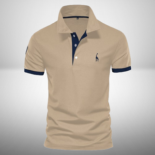 Polo shirt voor heren, klassiek design, hoogwaardig materiaal khaki