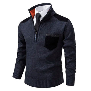 Herfst Luxe Kasjmier Herentrui - Archer Donkerblauw