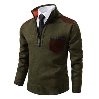 Herfst Luxe Kasjmier Herentrui - Archer Groen
