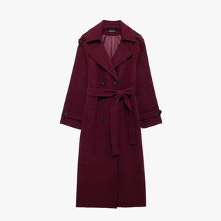 Quinty | Trenchcoat met riem voor dames Bordeaux