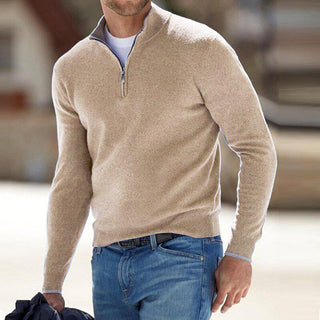 Ren | Stijlvolle trui met halve rits Beige