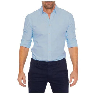 Roben | Kreukvrij Overhemd met Rits Blauw