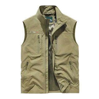 Robert | Tijdloos, comfortabel en veelzijdig katoenen vest Khaki