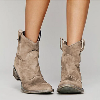 Roselle | Suède Western enkellaarsjes voor dames Bruin