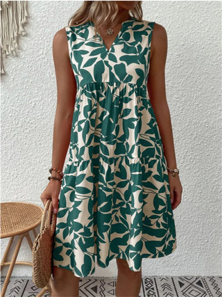 Amore | Zomerjurk voor dames – Romantisch silhouet groen