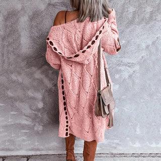Stijlvol Lang Dames Vest - Comfy met Capuchon