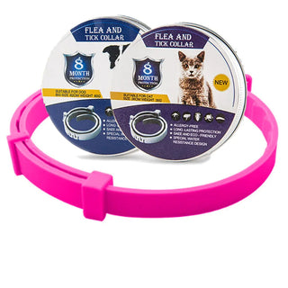 SafeGuard - Vlooien- en Tekenhalsband voor Honden & Katten | 8 Maanden Bescherming Roze