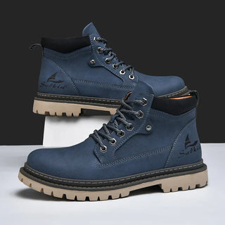 Heren Winter Veterlaars Met Antislip Profielzool