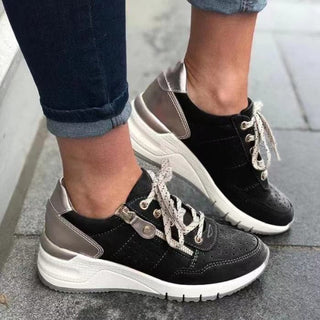 Isabella Orthopedische Wandelschoenen – Voor Dames die Comfort, Stijl en Stabiliteit Zoeken Zwart