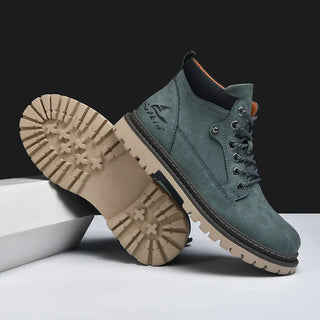 Heren Winter Veterlaars Met Antislip Profielzool